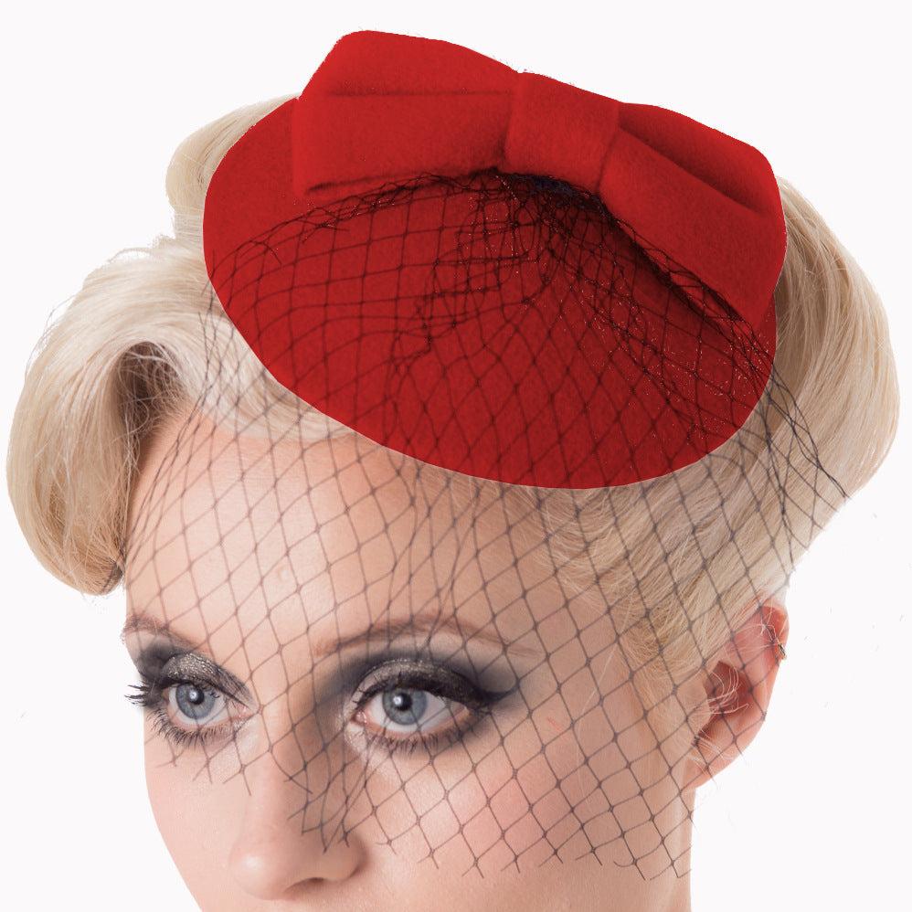 Red Fascinator With Veil Red Detail Fascinator With Matching Veil