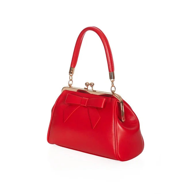 Red Retro Patent Handbag