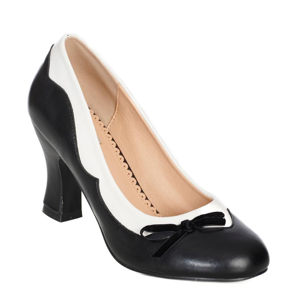 Black White Retro Pumps Court Shoes