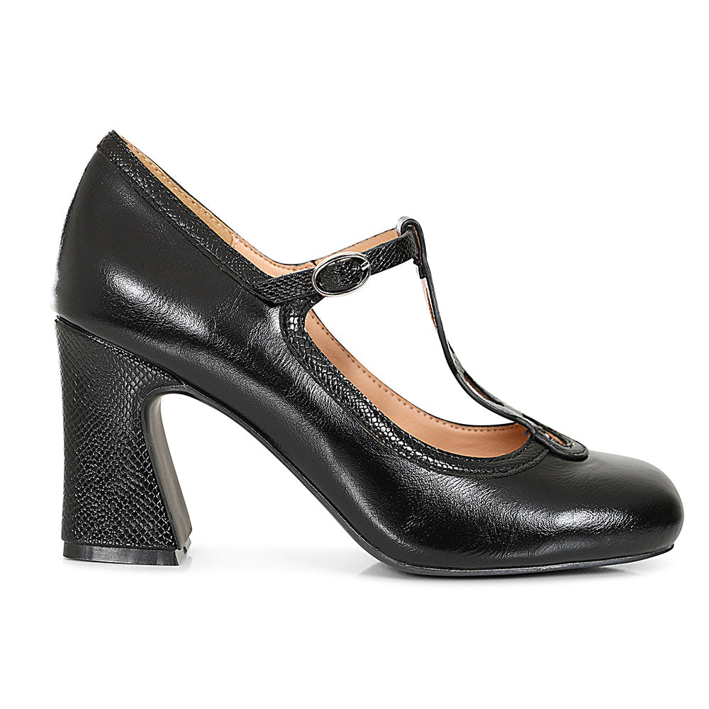 Black Mod 1960s Retro Shoes