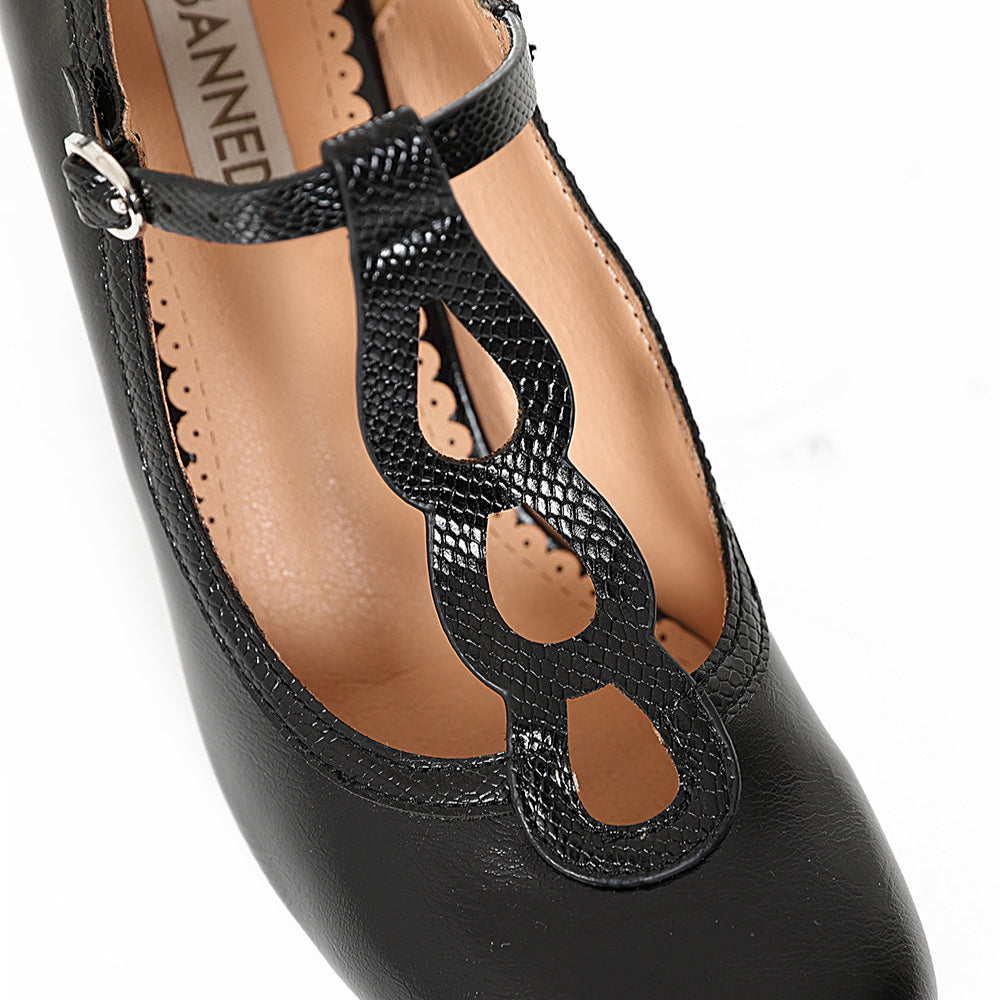 Black Mod 1960s Retro Shoes