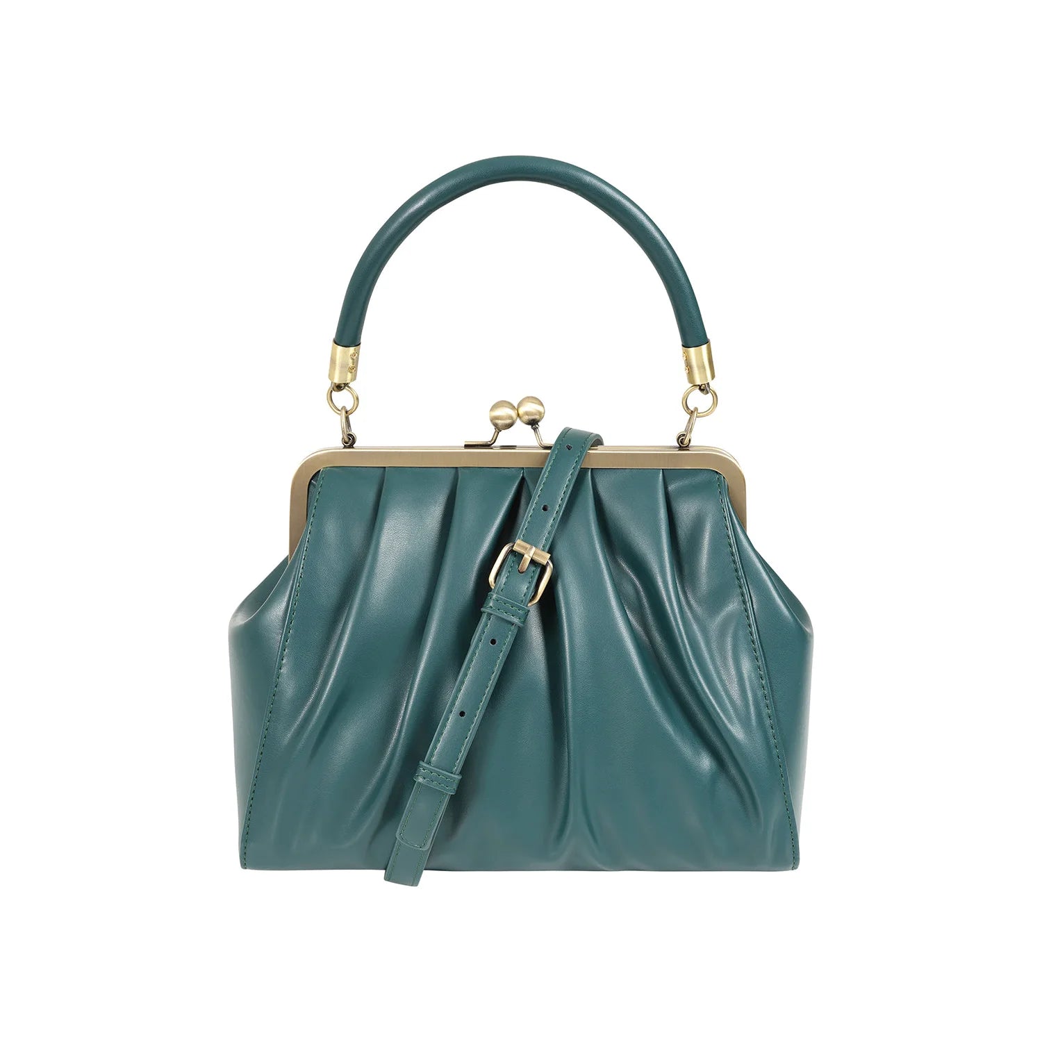 Green Retro Shoulder Strap Handbag