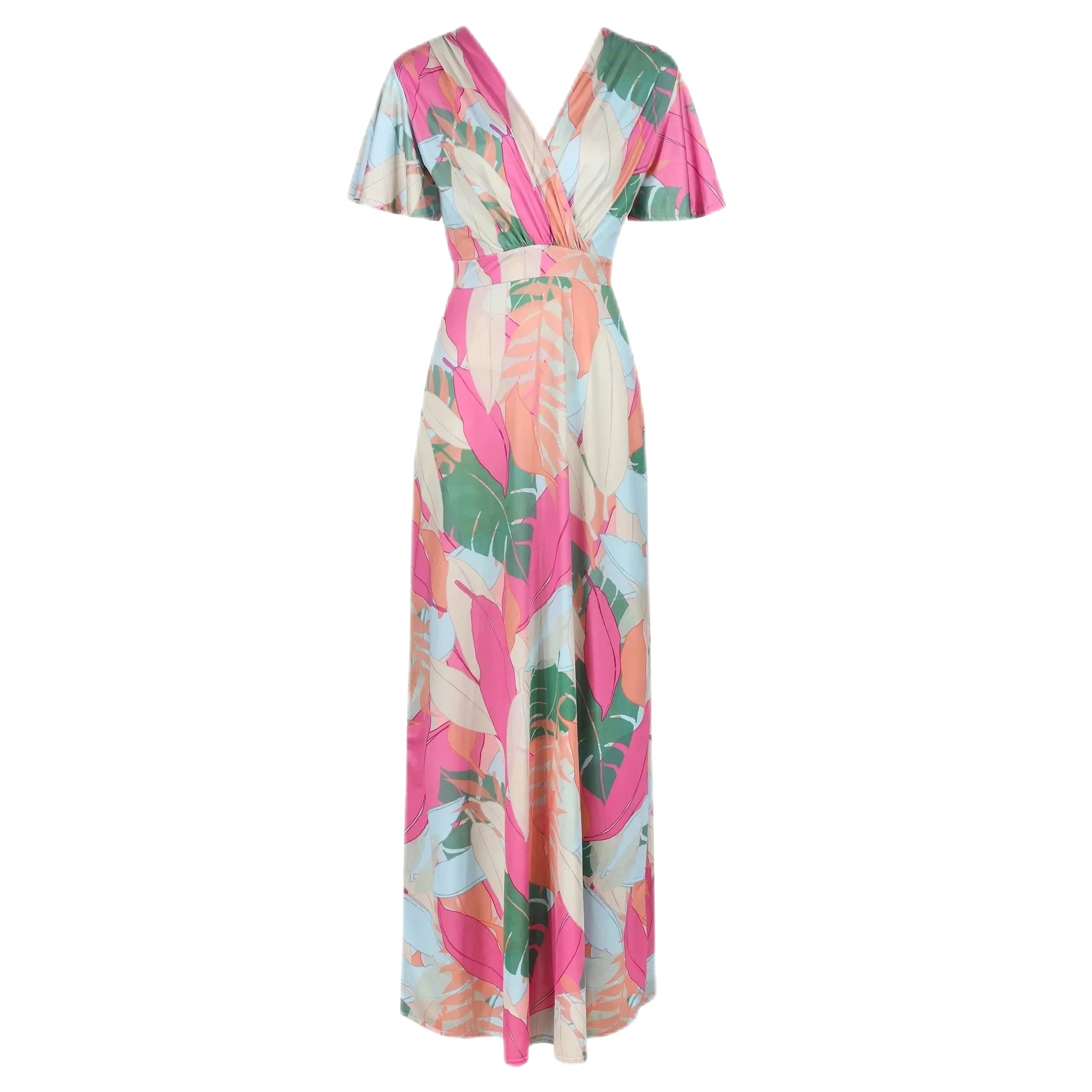 Pastel floral maxi dress sales