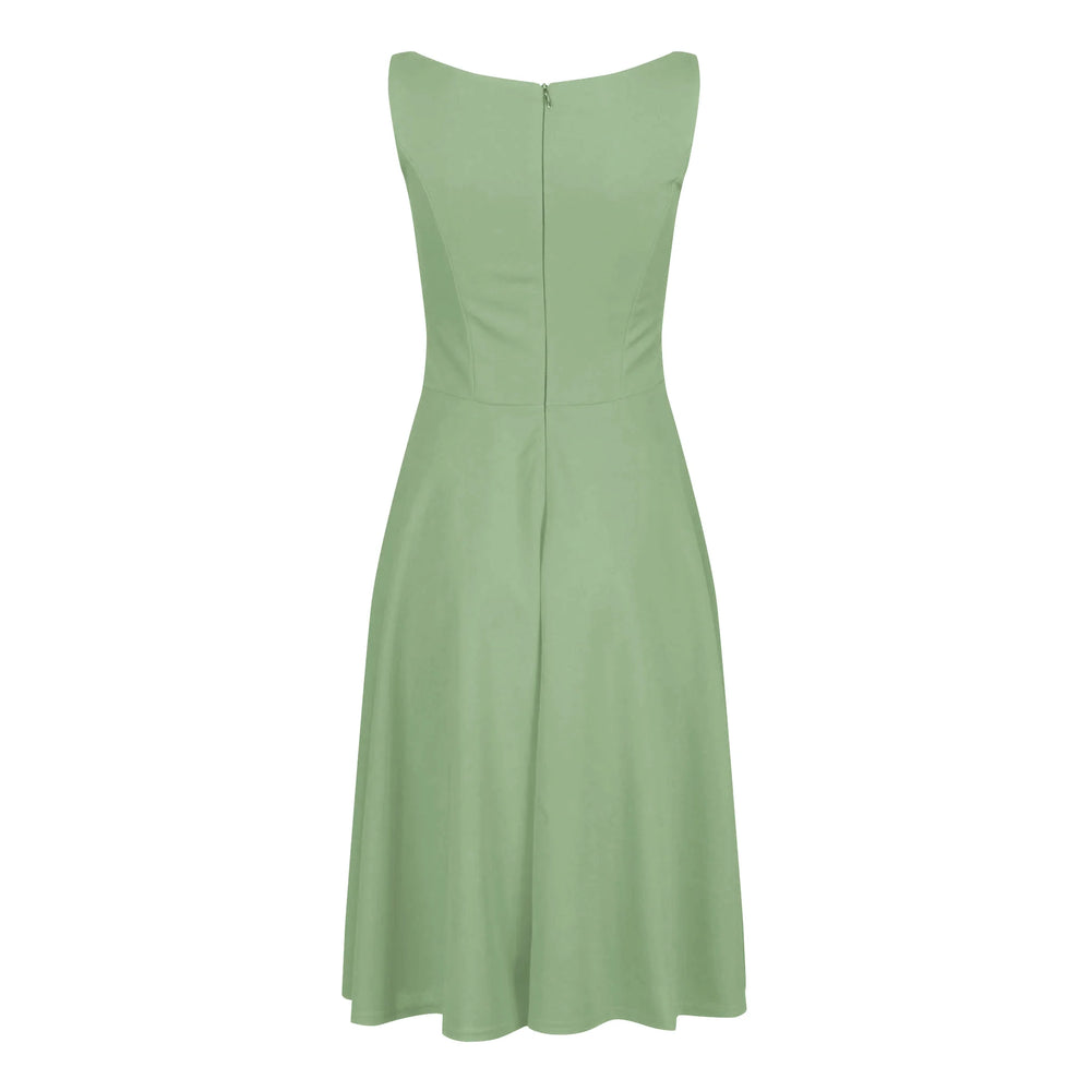 Sage Green Audrey 1950s Style Swing Dress