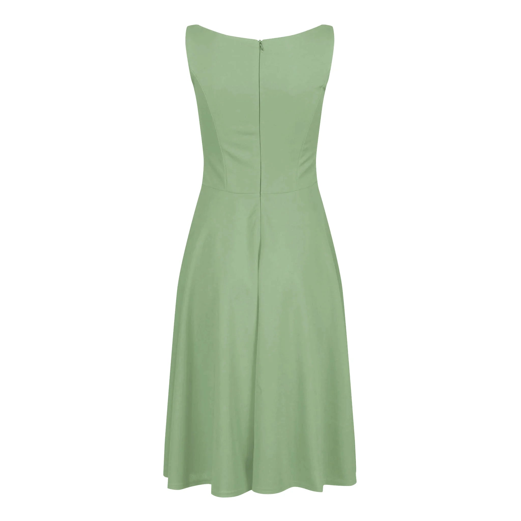 Sage Green Audrey 1950s Style Swing Dress