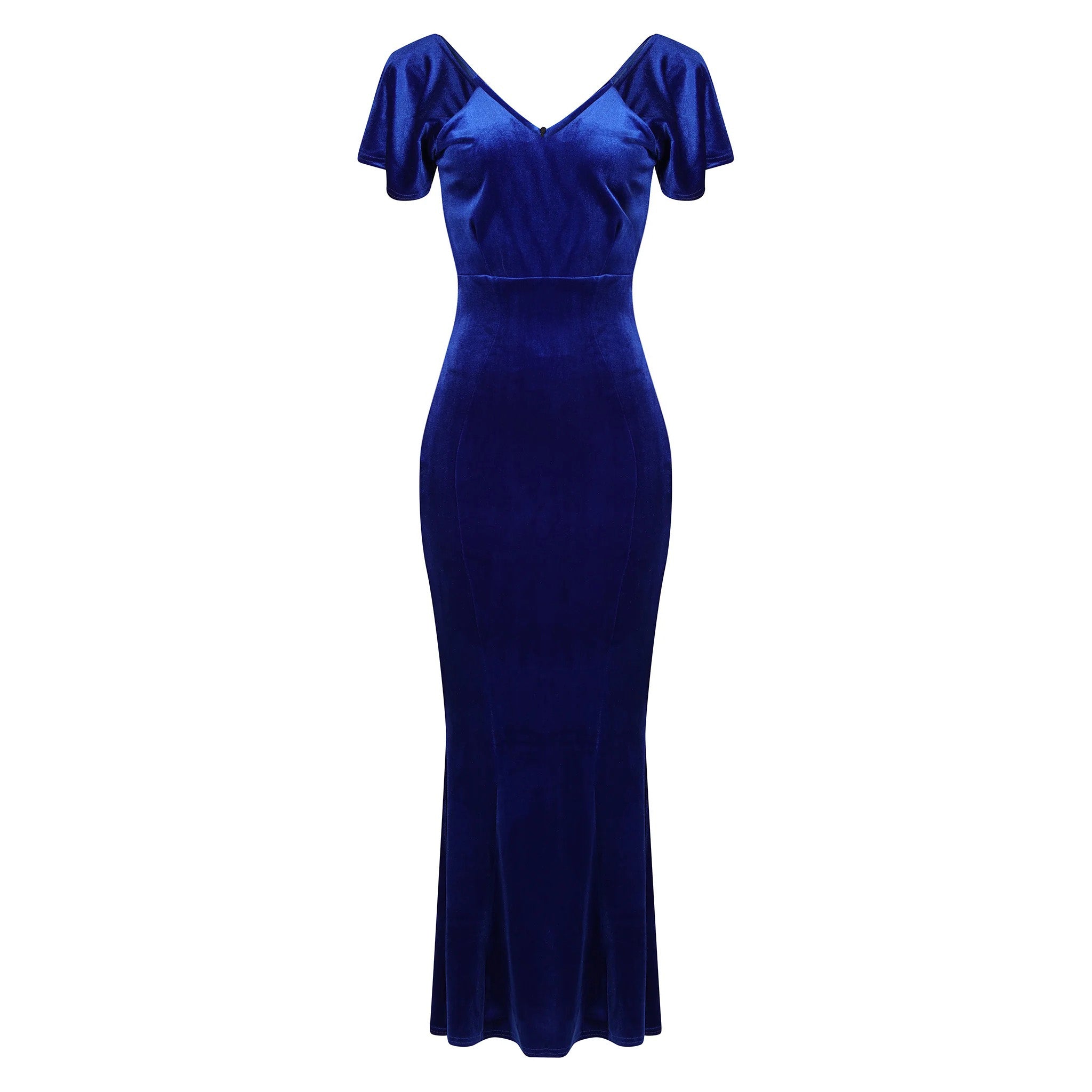 Cobalt blue fishtail clearance dress