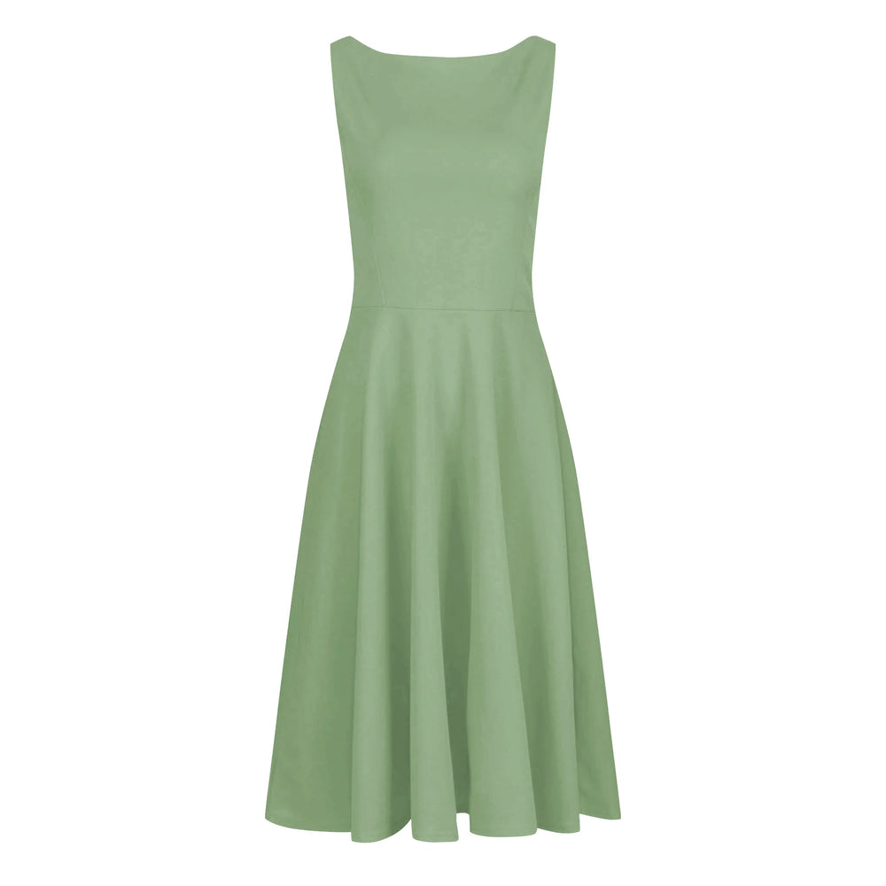 Sage Green Audrey 1950s Style Swing Dress