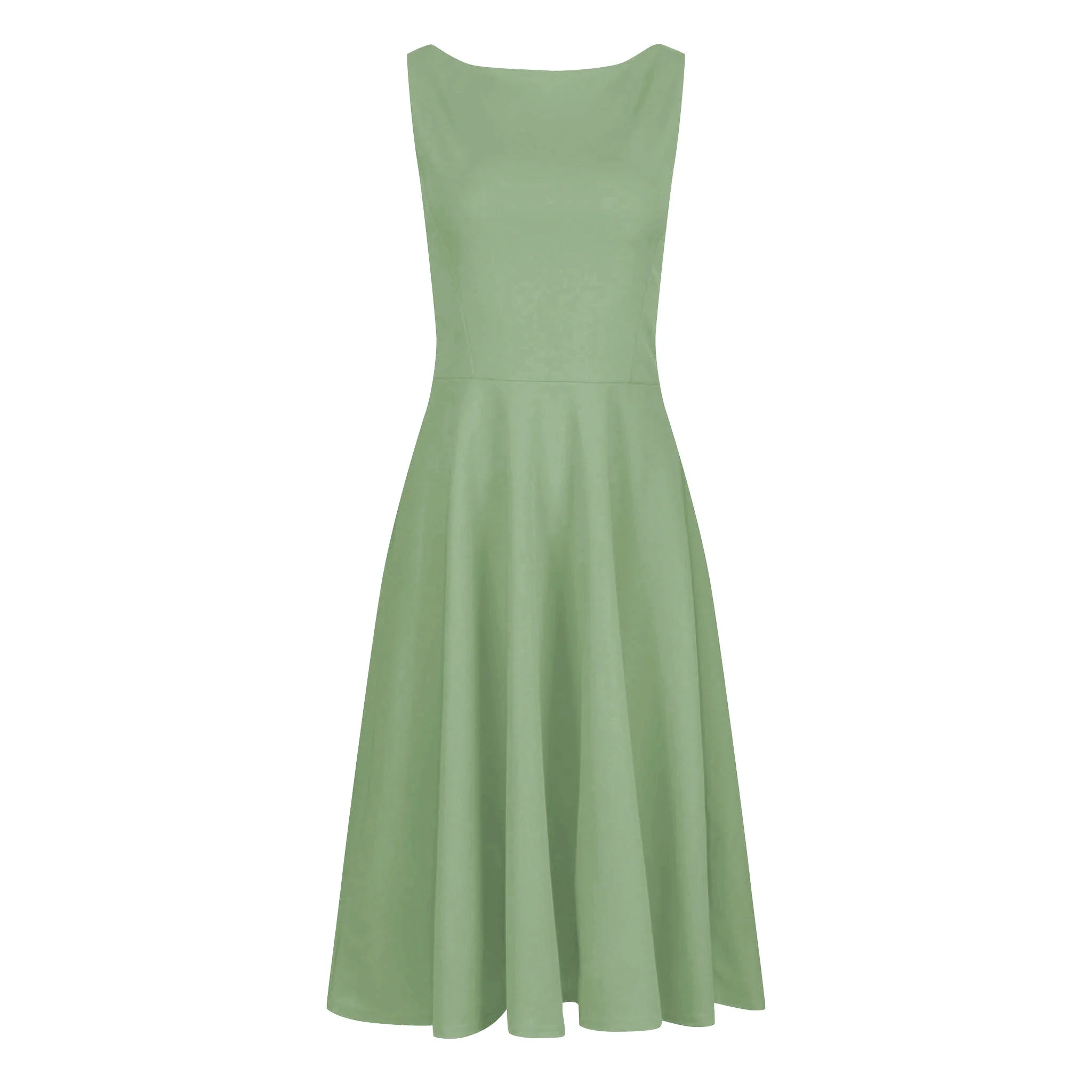 Sage Green Audrey 1950s Style Swing Dress