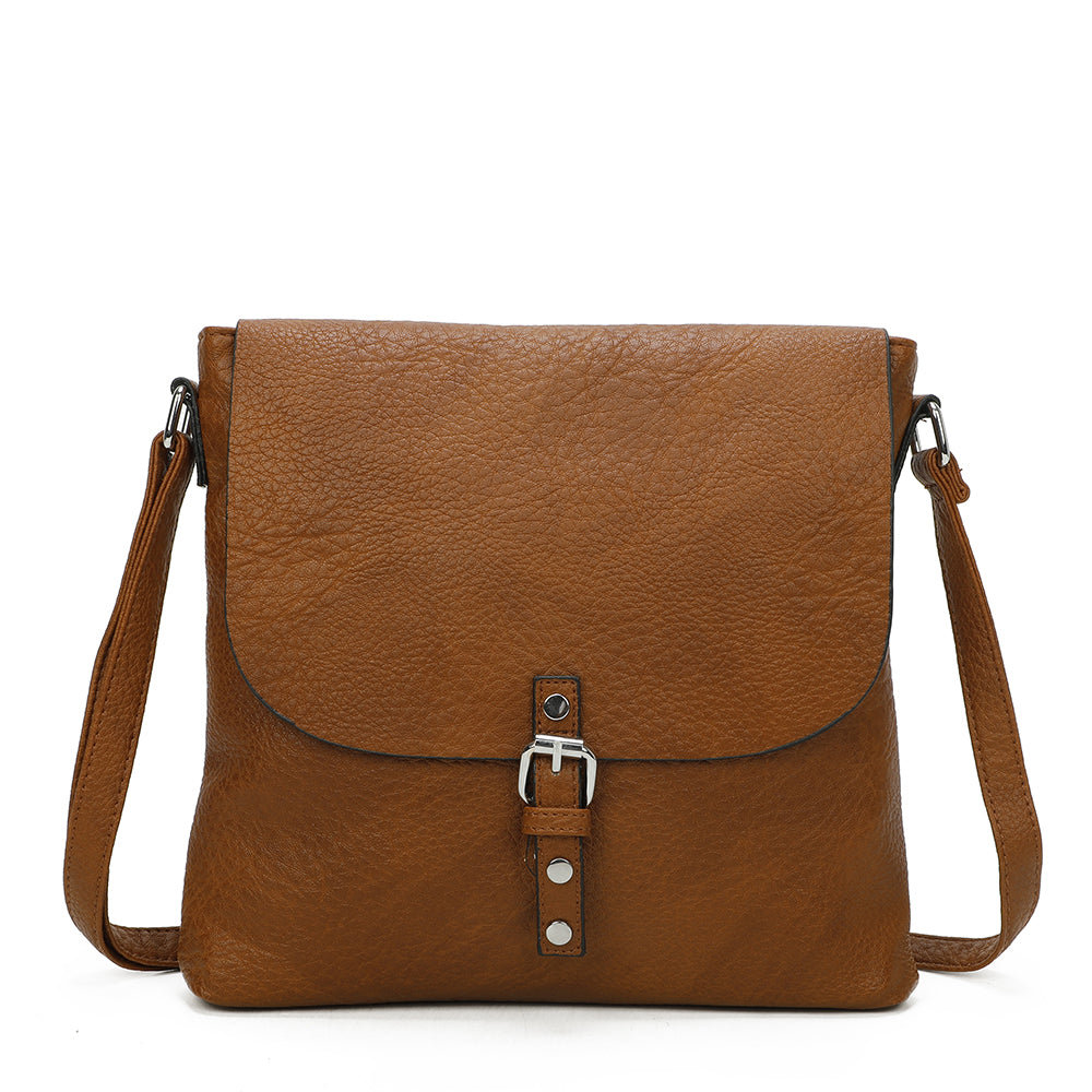Brown Everyday handbag with Silver Buckle Fastening