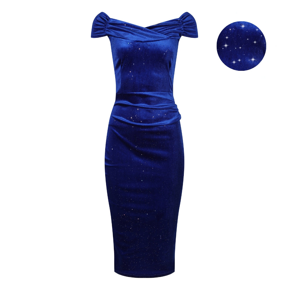 Navy blue best sale wiggle dress