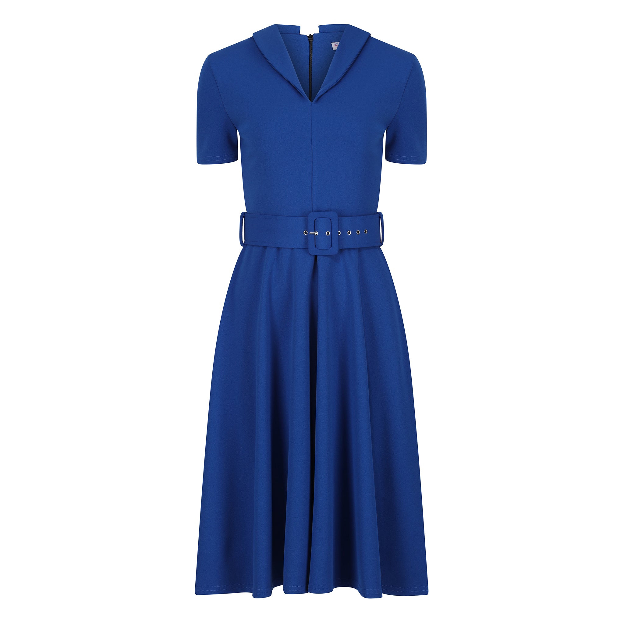 Navy Blue Heavy Stretchable Velvet Party Wear Collar Neck Embroidered Coord set main image 1