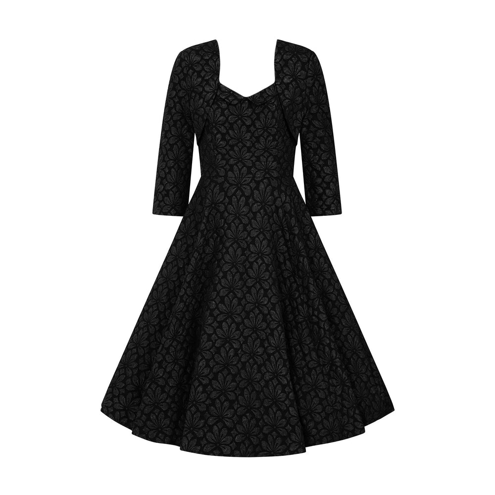 Black Twin Set Swing Dress With Matching Bolero