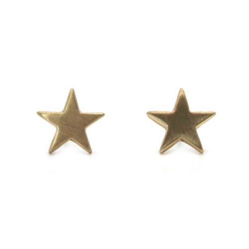 Gold Coloured Star Studs