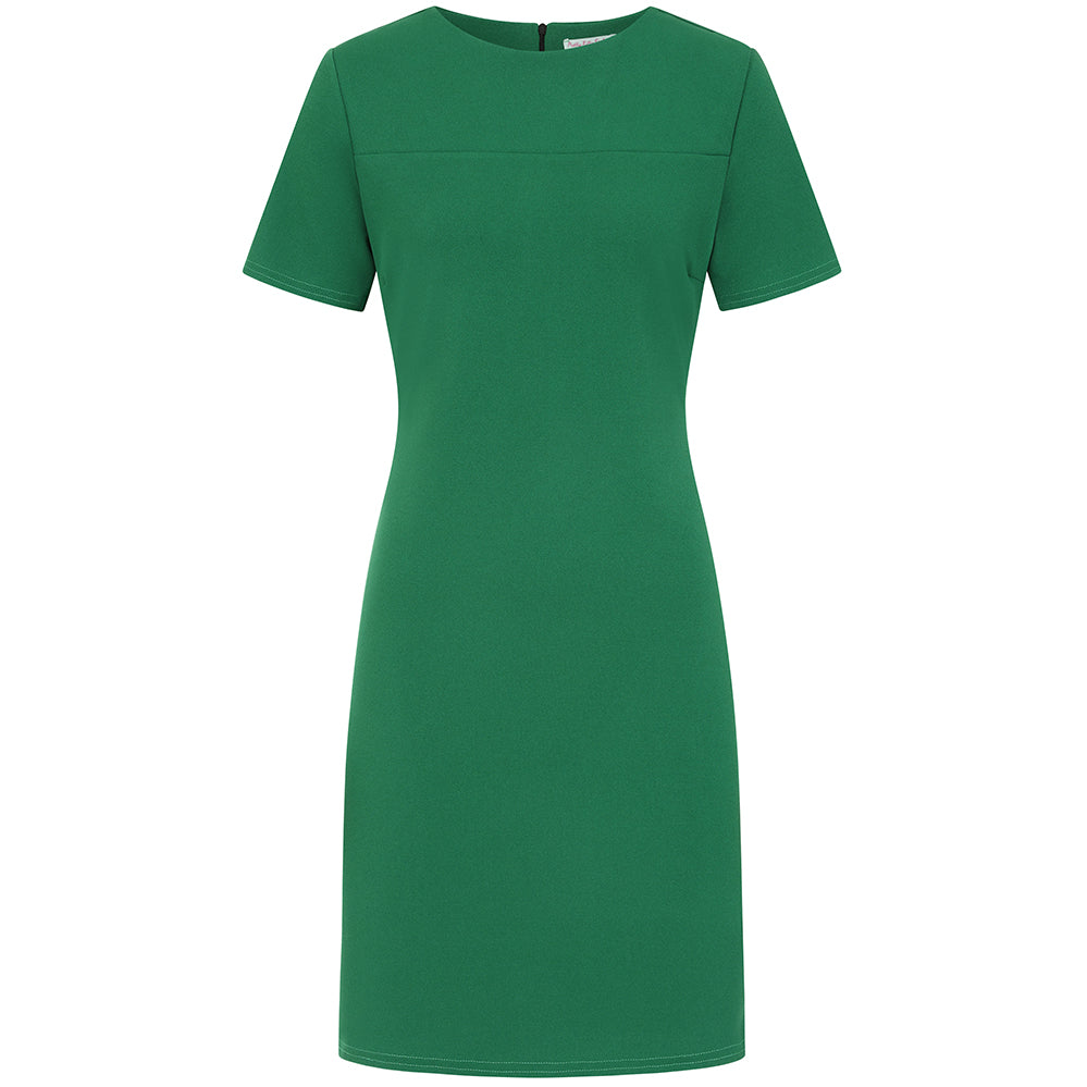 Emerald Green Short Sleeve 1940s Shift Dress – Pretty Kitty Fashion