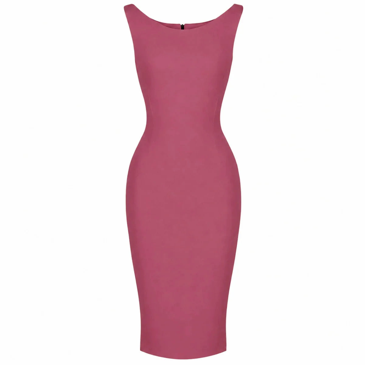 fitted wiggle dress Raspberry Pink 40s Bodycon Sleeveless Hollywood Emile et Ida Denim Sleeves: Long sleeves with decorative crystal buttons at the cuffs Pant Waist Size:Custom