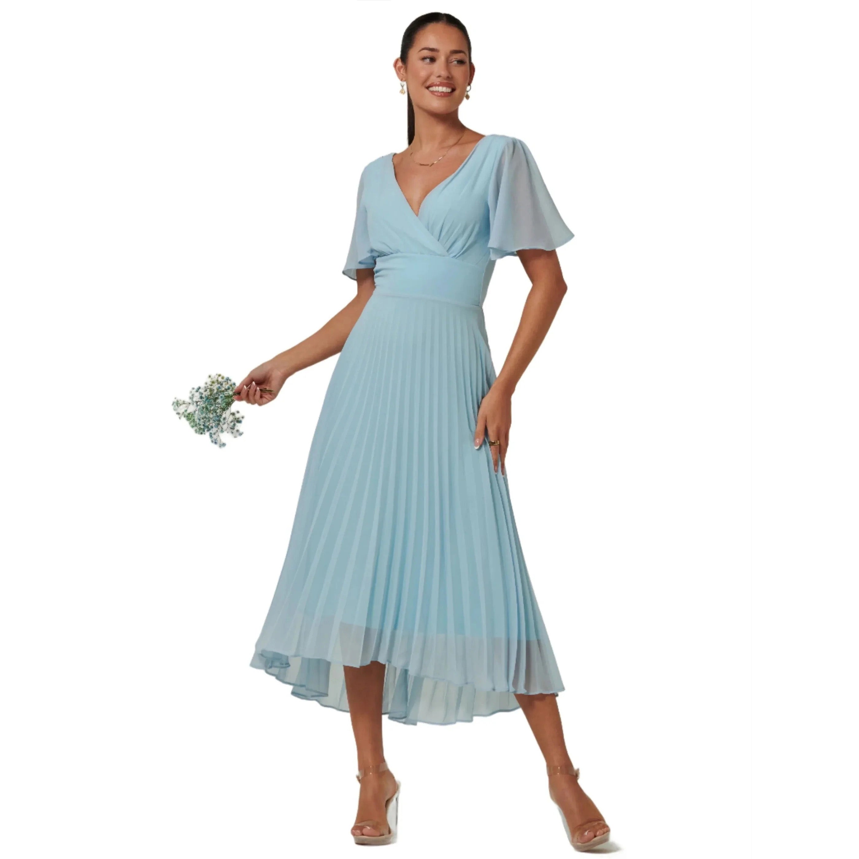 Light blue floaty dress best sale