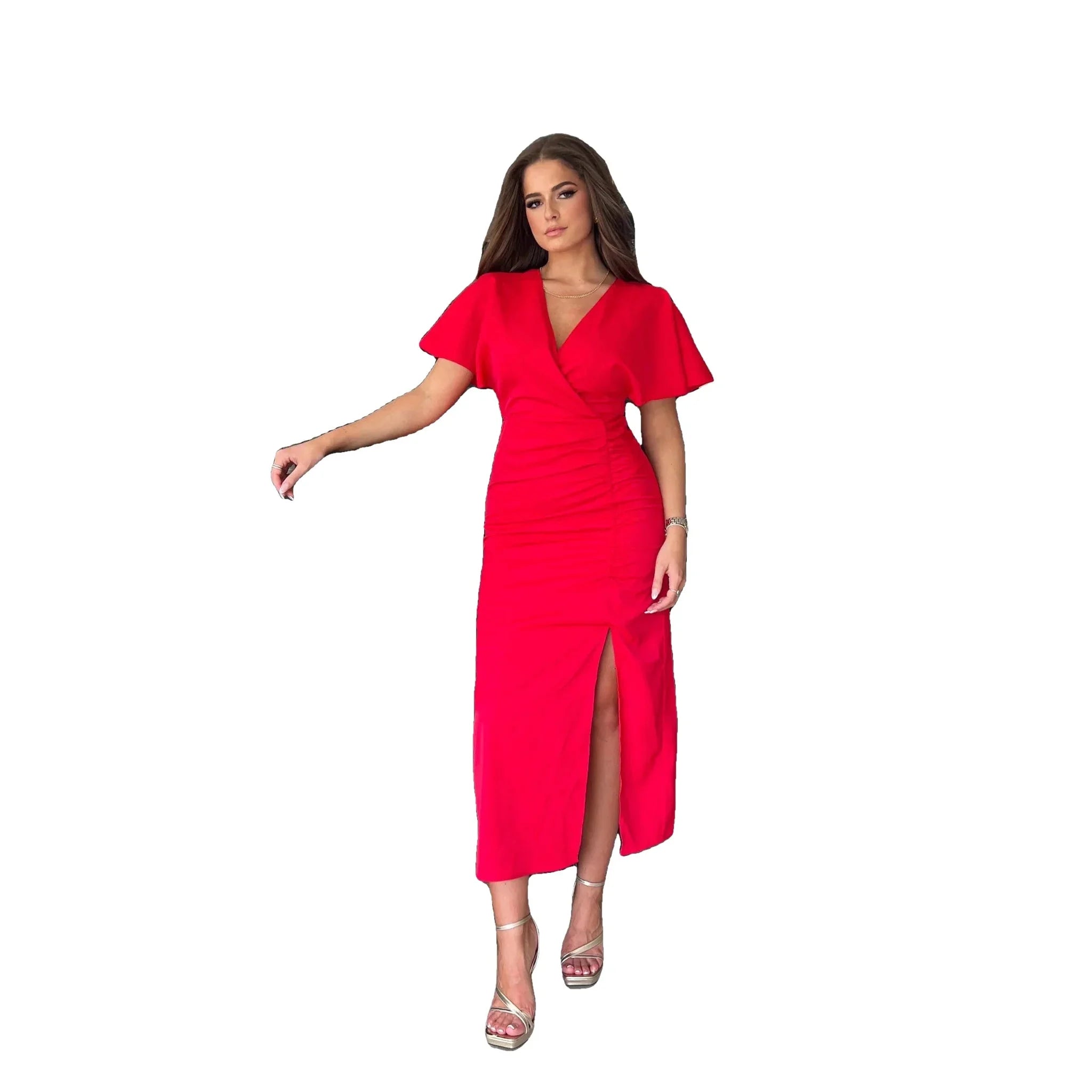 Elastic midi best sale dress