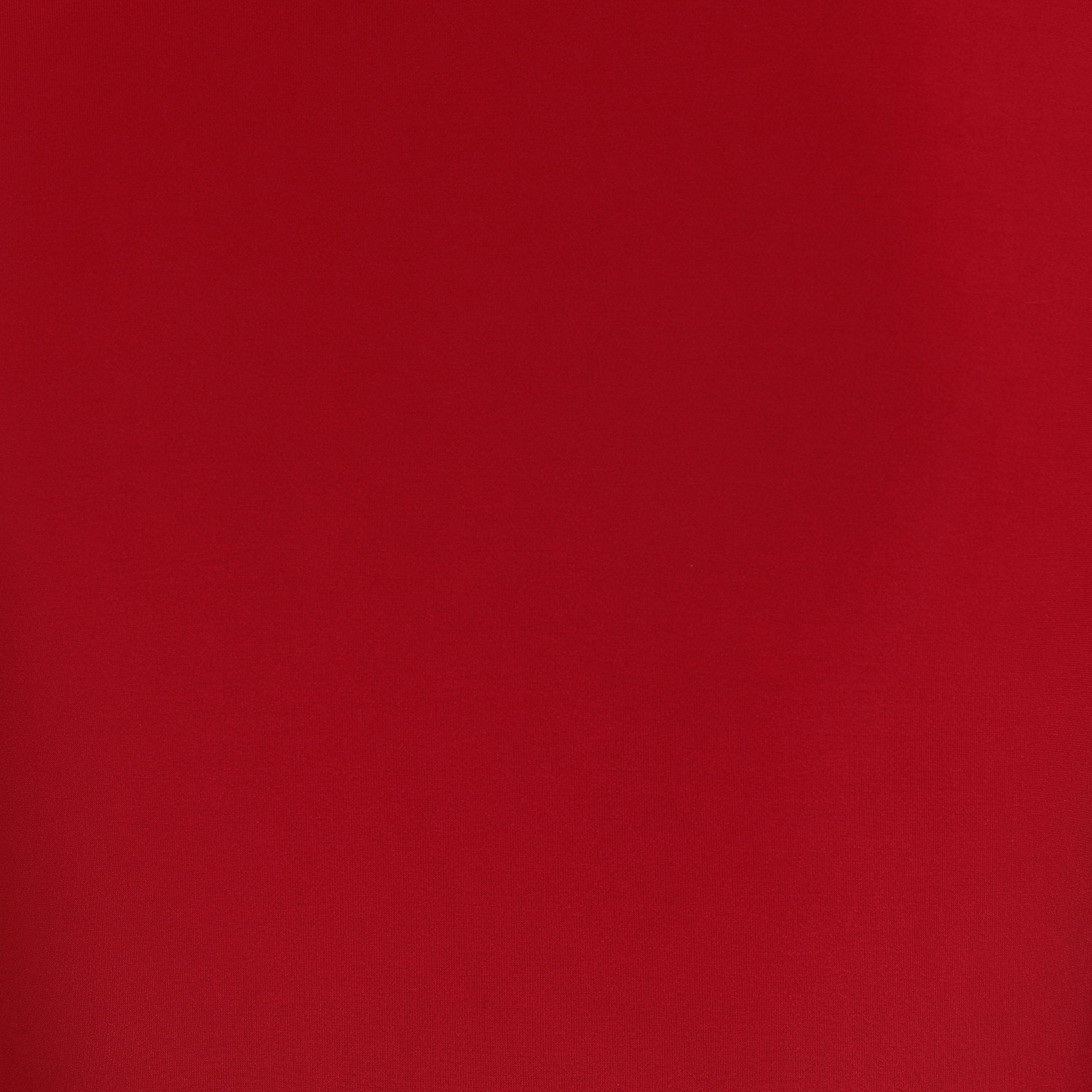 Slinky Red Long Sleeve Ruched Deep V Neck Dress
