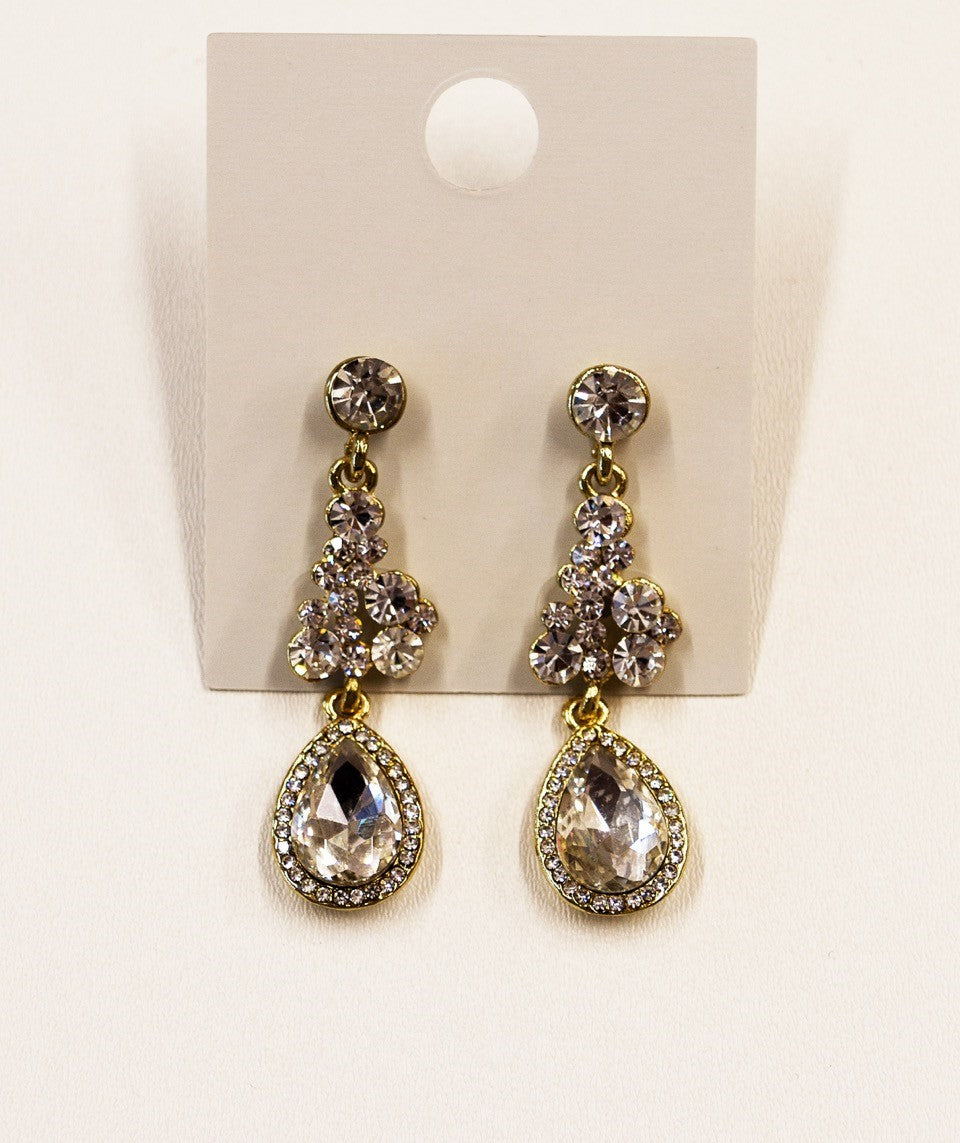 Diamante Cluster Earrings