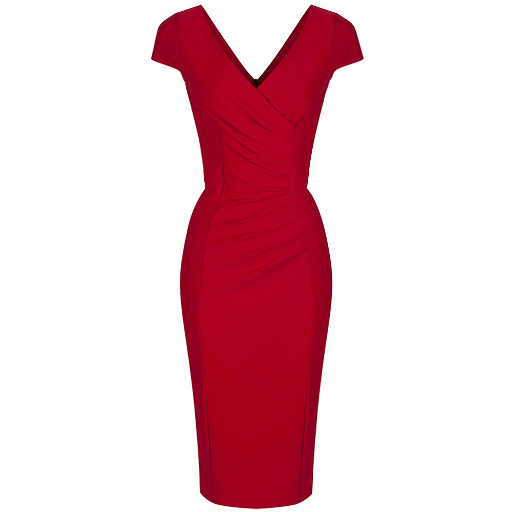 Red bodycon hot sale dress uk