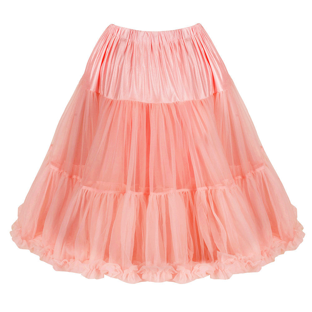 EXTRA VOLUME Peach Pink Net Vintage Rockabilly 50s Petticoat Skirt - Pretty Kitty Fashion