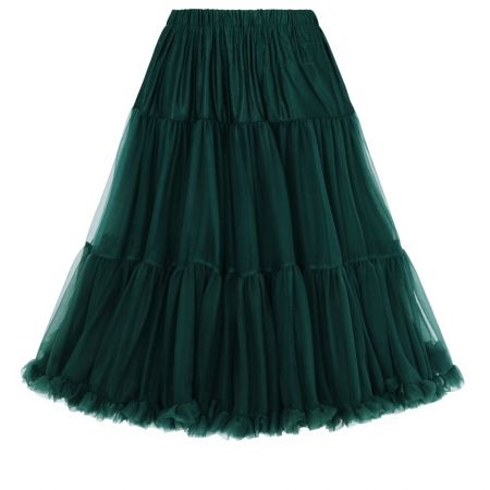 Bottle Green EXTRA VOLUME Net Vintage Rockabilly 50s Petticoat Skirt - Pretty Kitty Fashion