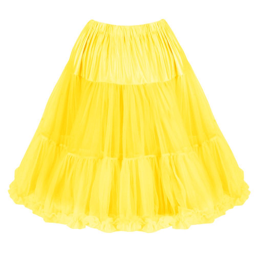 EXTRA VOLUME Yellow Net Vintage Rockabilly 50s Petticoat Skirt - Pretty Kitty Fashion