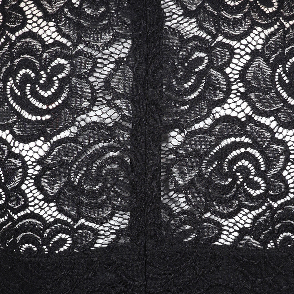 Black Cap Sleeve Lace Wiggle Pencil Cocktail Dress - Pretty Kitty Fashion