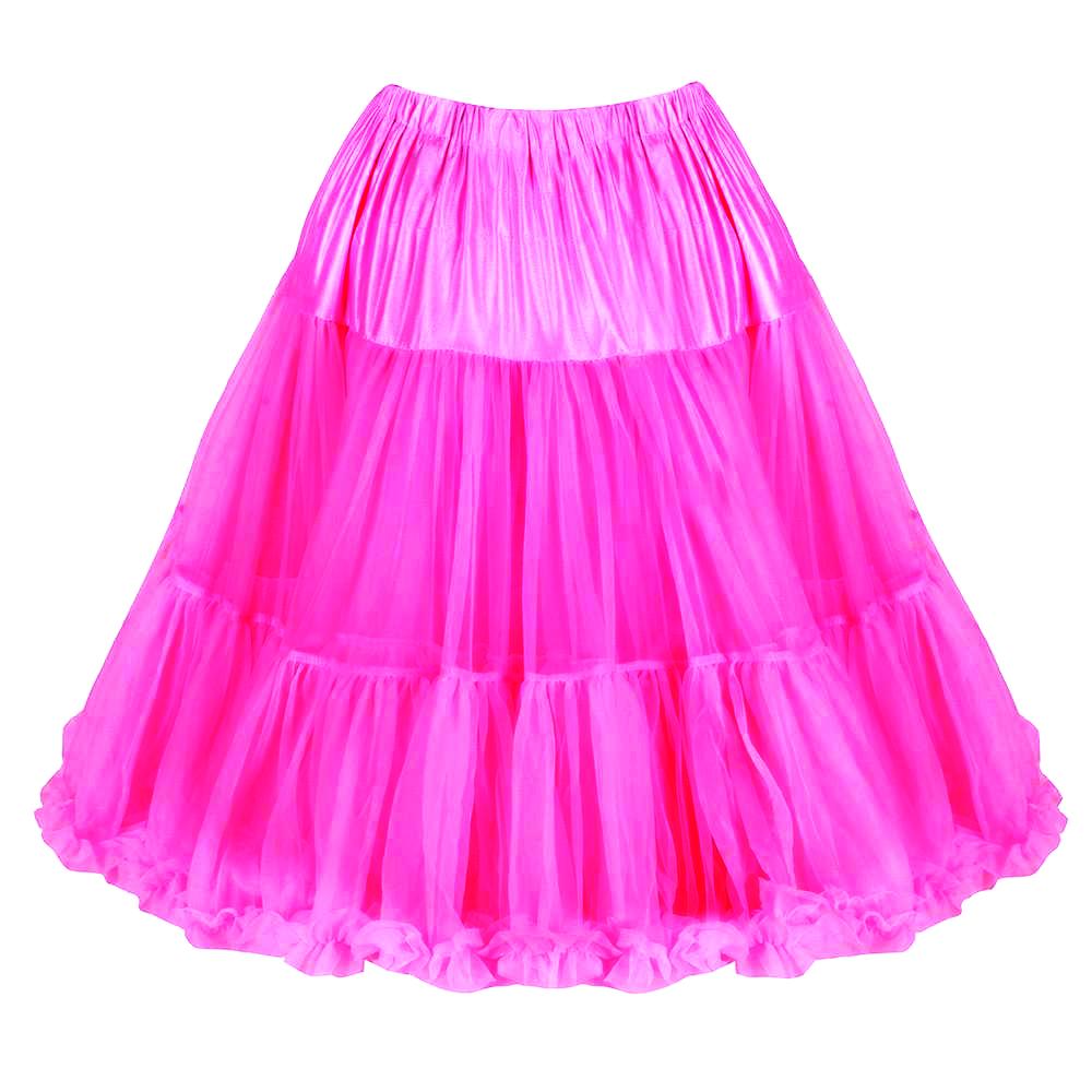 EXTRA VOLUME Hot Pink Net Vintage Rockabilly 50s Petticoat Skirt - Pretty Kitty Fashion