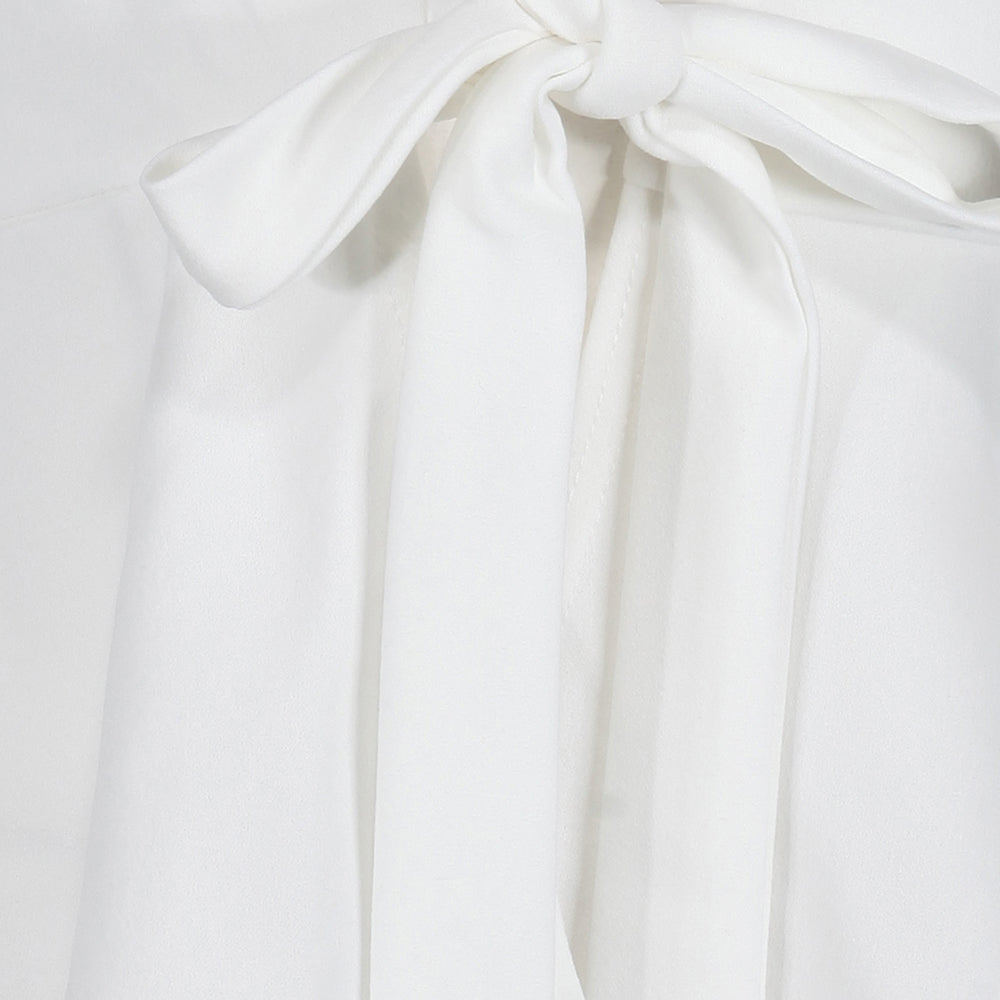 Ivory Long Sleeve Tie Front Jacket - Pretty Kitty Fashion