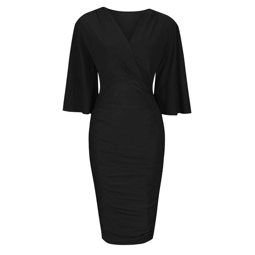 Slinky wrap midi dress hotsell