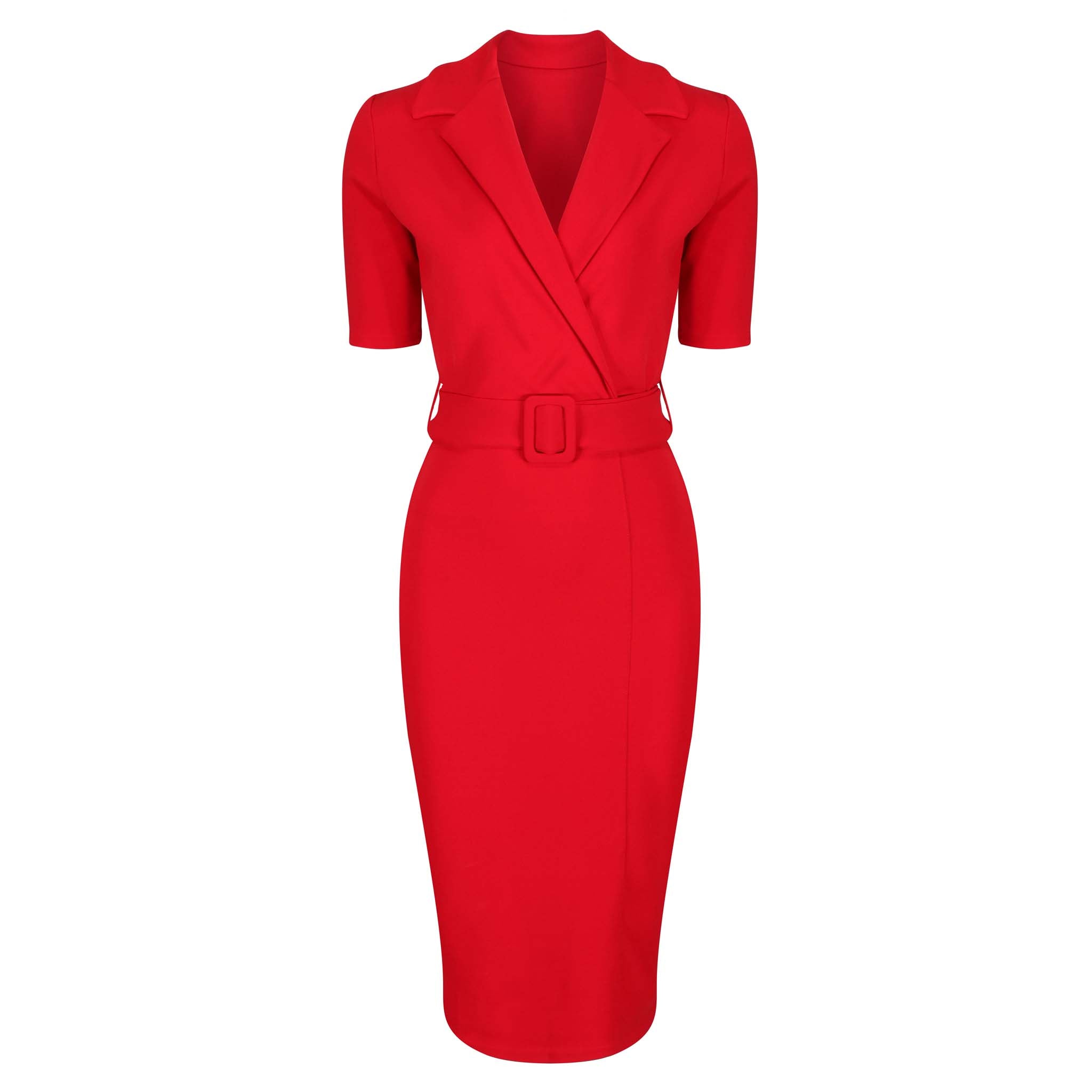 office red dress Red Work Dresses