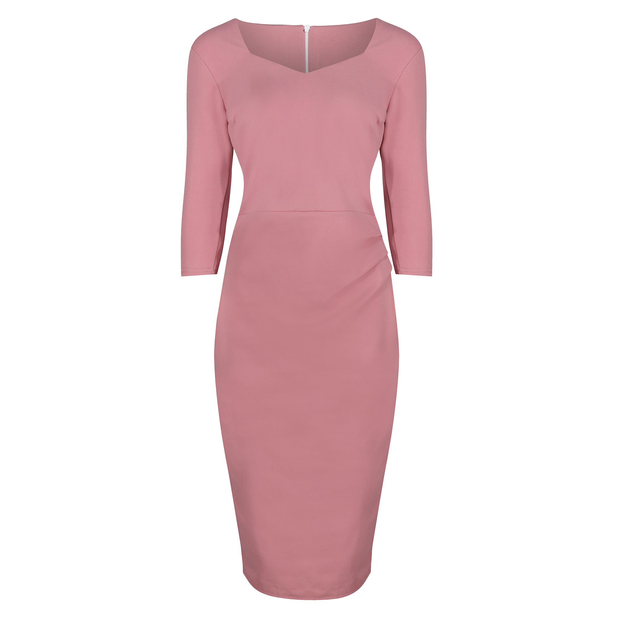 blush pink pencil dress The Patrizia Pencil Dress in Blush Pink Vintage Diva