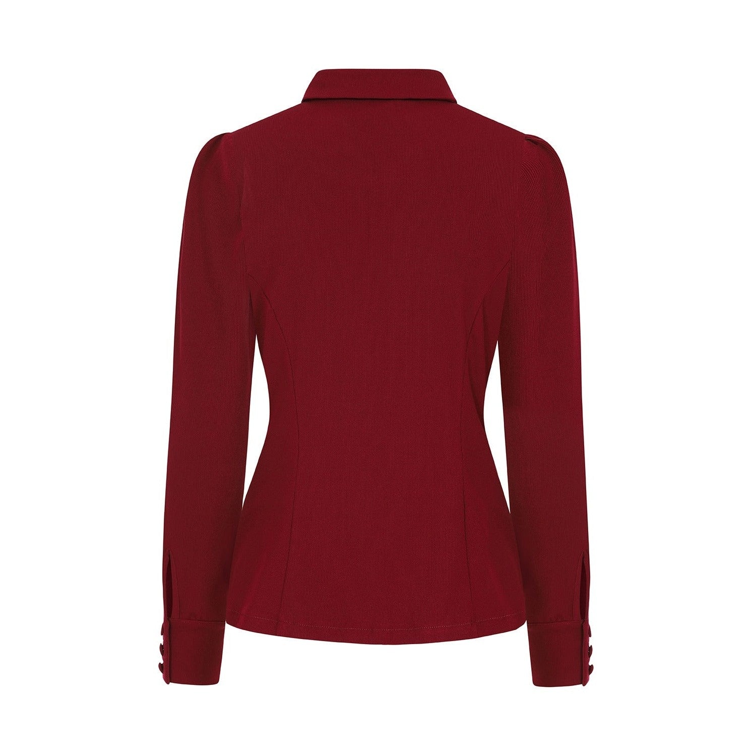 Burgundy Red Long Sleeve Shirt Top