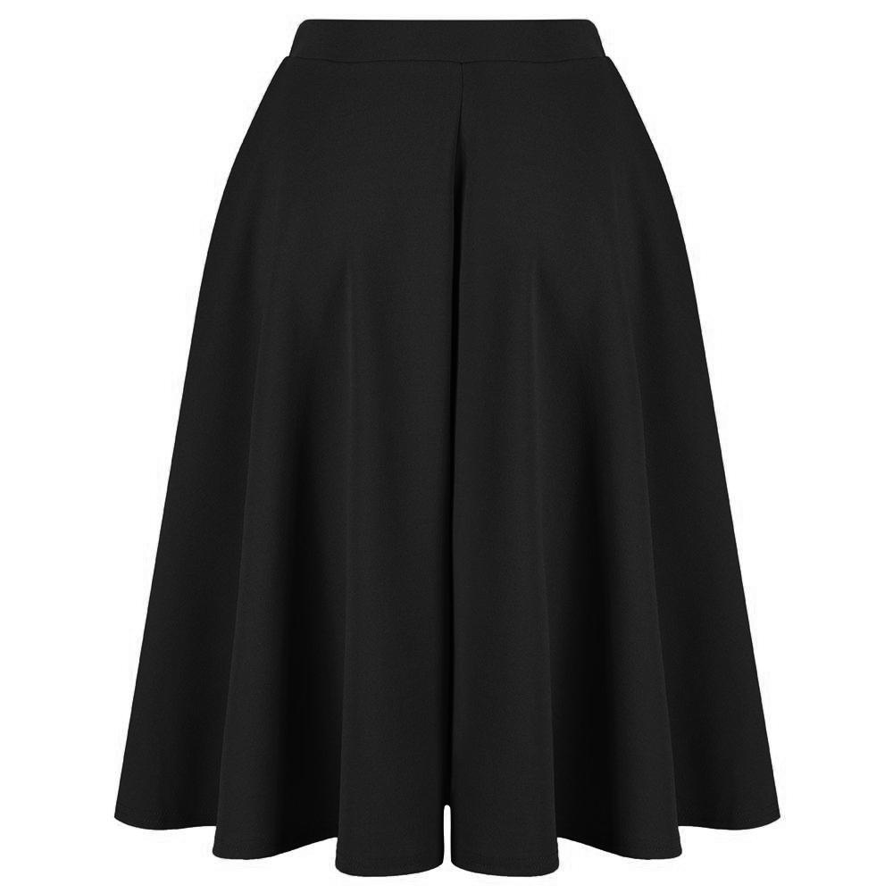 Black 1950s Vintage Rockabilly Swing Skirt - Pretty Kitty Fashion