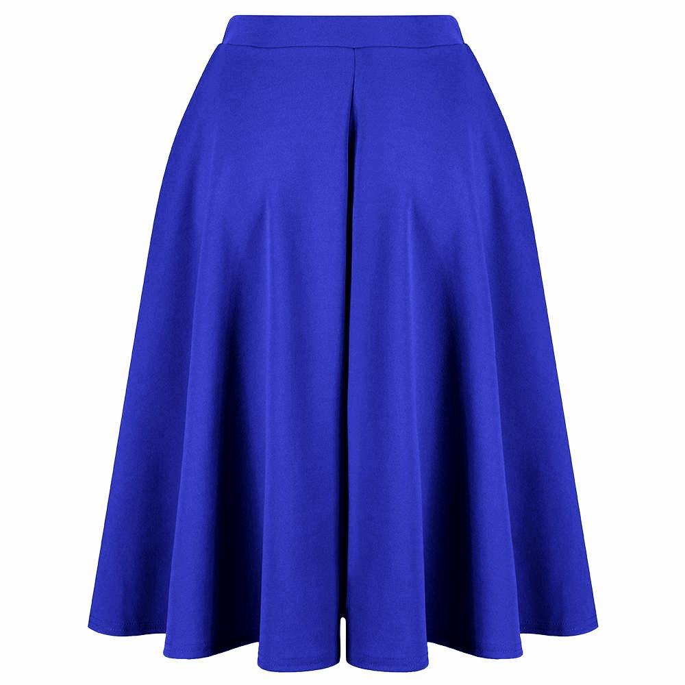 Royal Blue 1950s Vintage Rockabilly Swing Skirt - Pretty Kitty Fashion