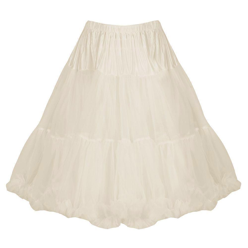 EXTRA VOLUME Ivory Net Vintage Rockabilly 50s Petticoat Skirt - Pretty Kitty Fashion