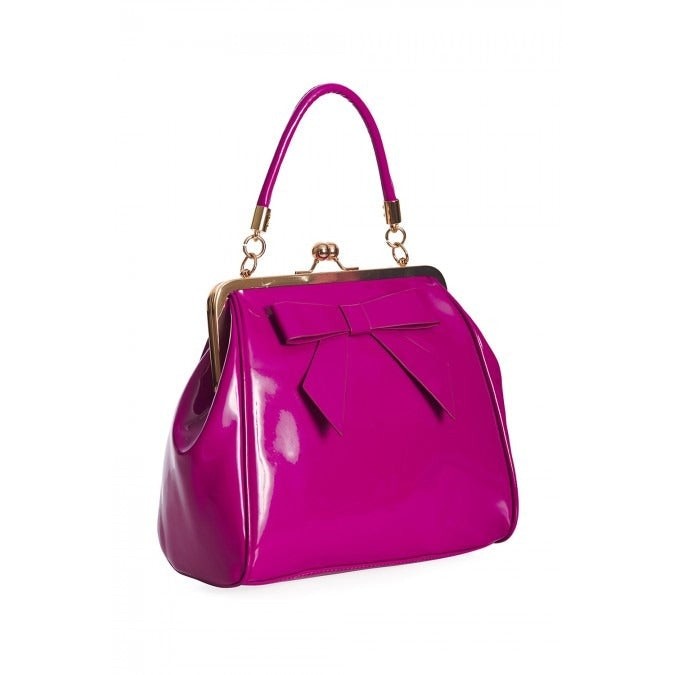 Fuchsia Retro Patent Handbag – Pretty Kitty Fashion