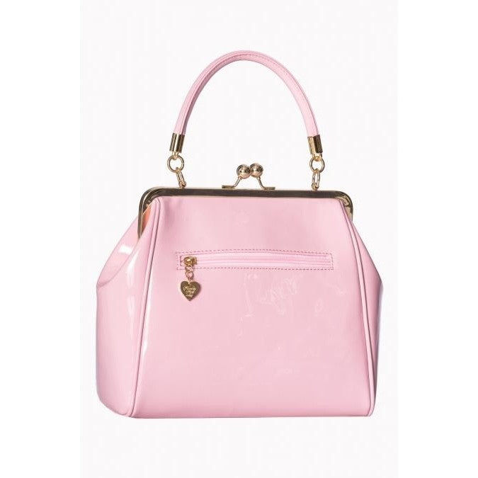 Pink Retro Patent Handbag - Pretty Kitty Fashion