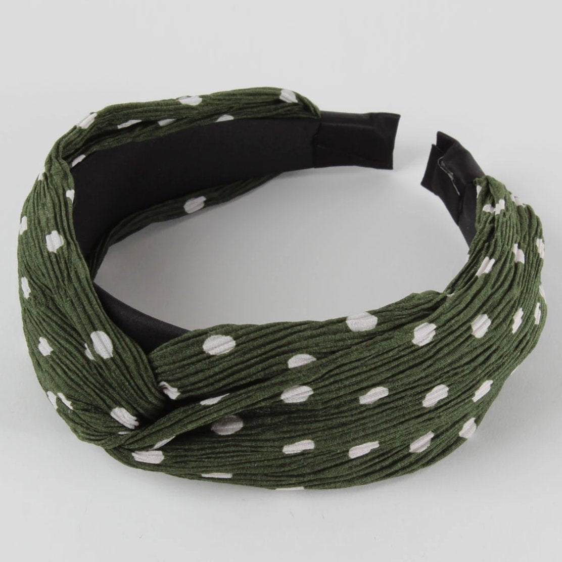 Green And White Polka Dot Headband - Pretty Kitty Fashion