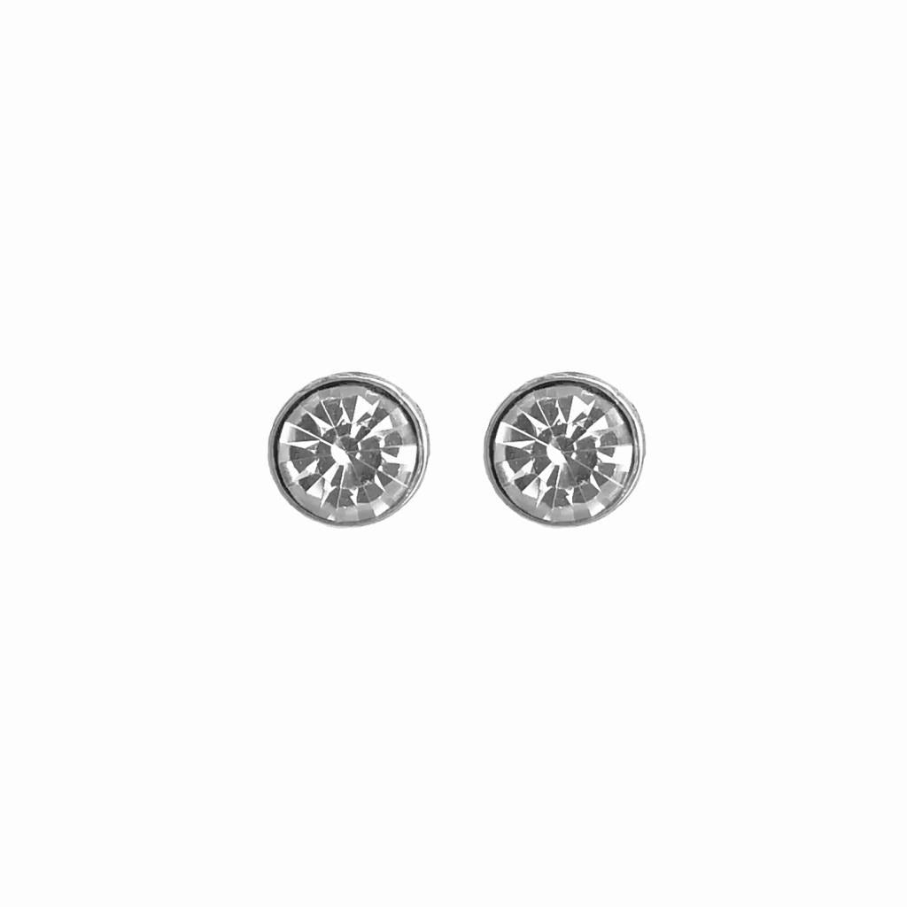 Silver on sale solitaire earrings