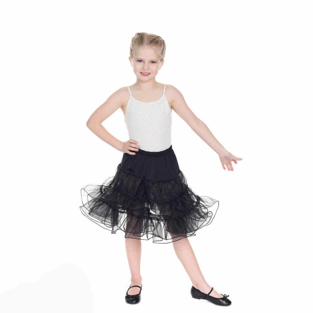 Little Kitty Girl's Black Petticoat Tutu - Pretty Kitty Fashion