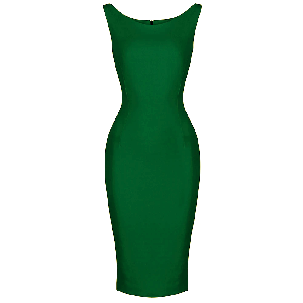 Emerald Green 40s Bodycon Sleeveless Hollywood Wiggle Dress Pretty Kitty Fashion Emerald Green 40s Bodycon Sleeveless Hollywood Wiggle Dress Pretty Kitty Fashion