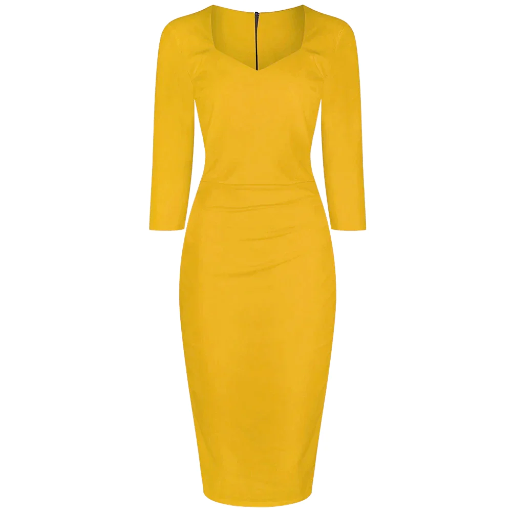 Yellow full sleeve hot sale dress