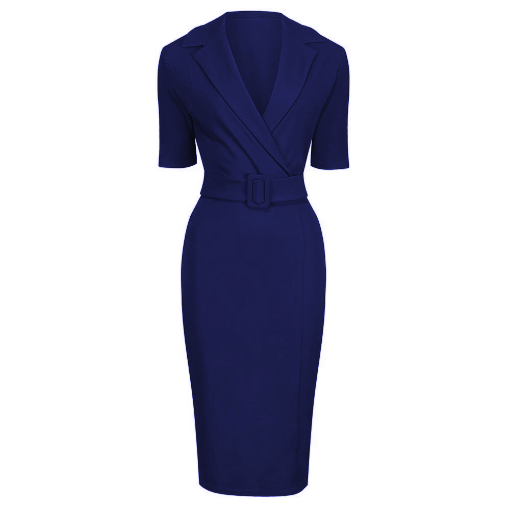 Navy blue sales wiggle dress