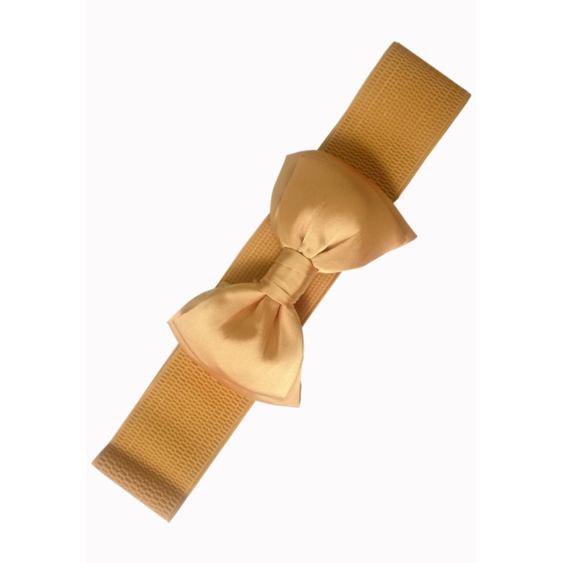 Mustard Gold Vintage Bow Belt - Pretty Kitty Fashion