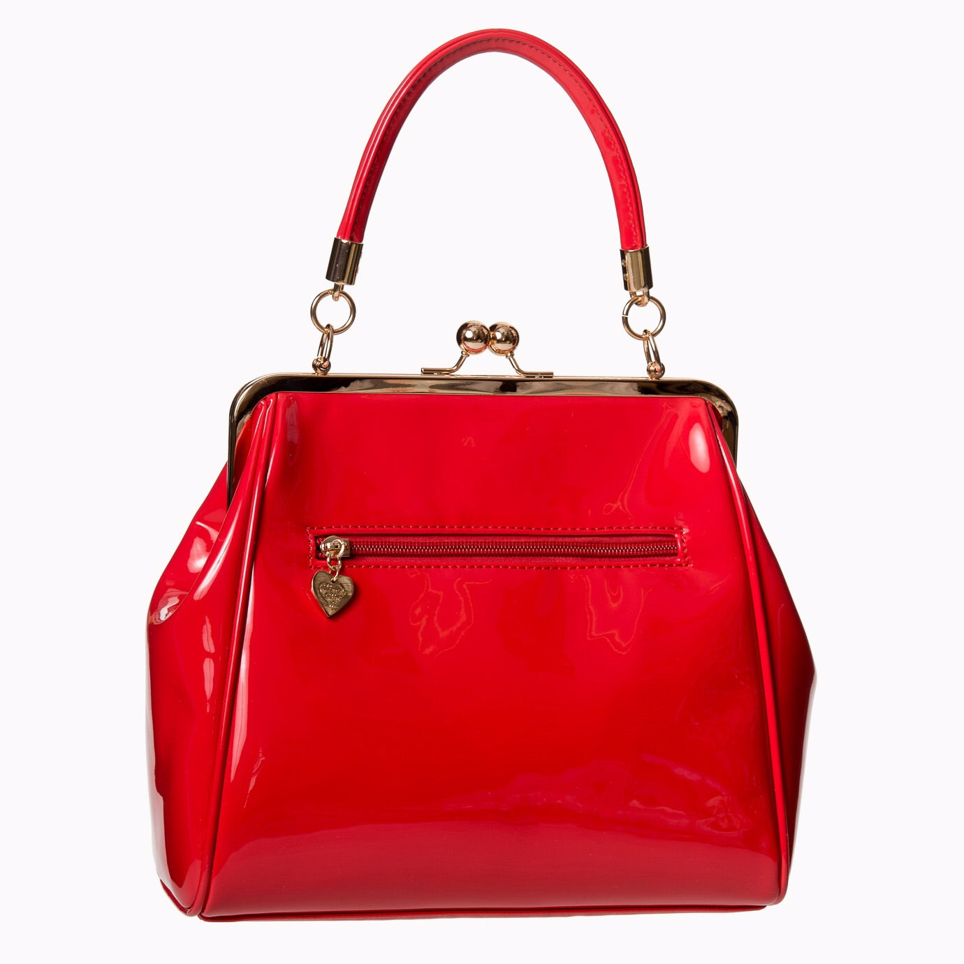 Red Retro Patent Handbag - Pretty Kitty Fashion