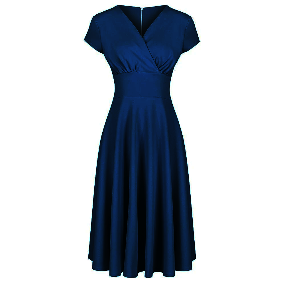 Navy swing hot sale dress uk
