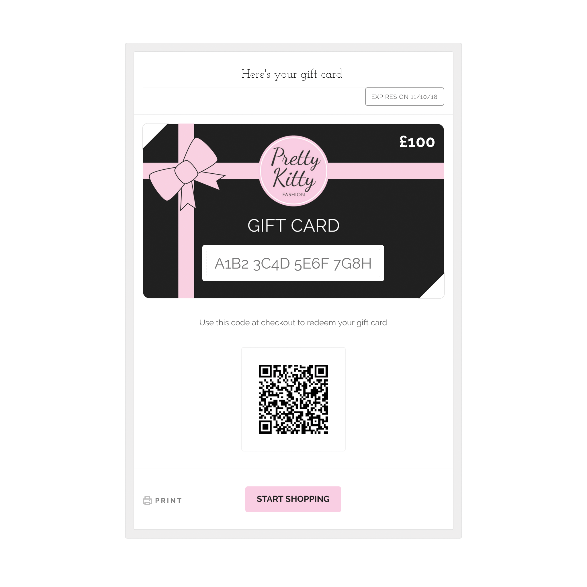 Gift Card - Pretty Kitty Fashion
