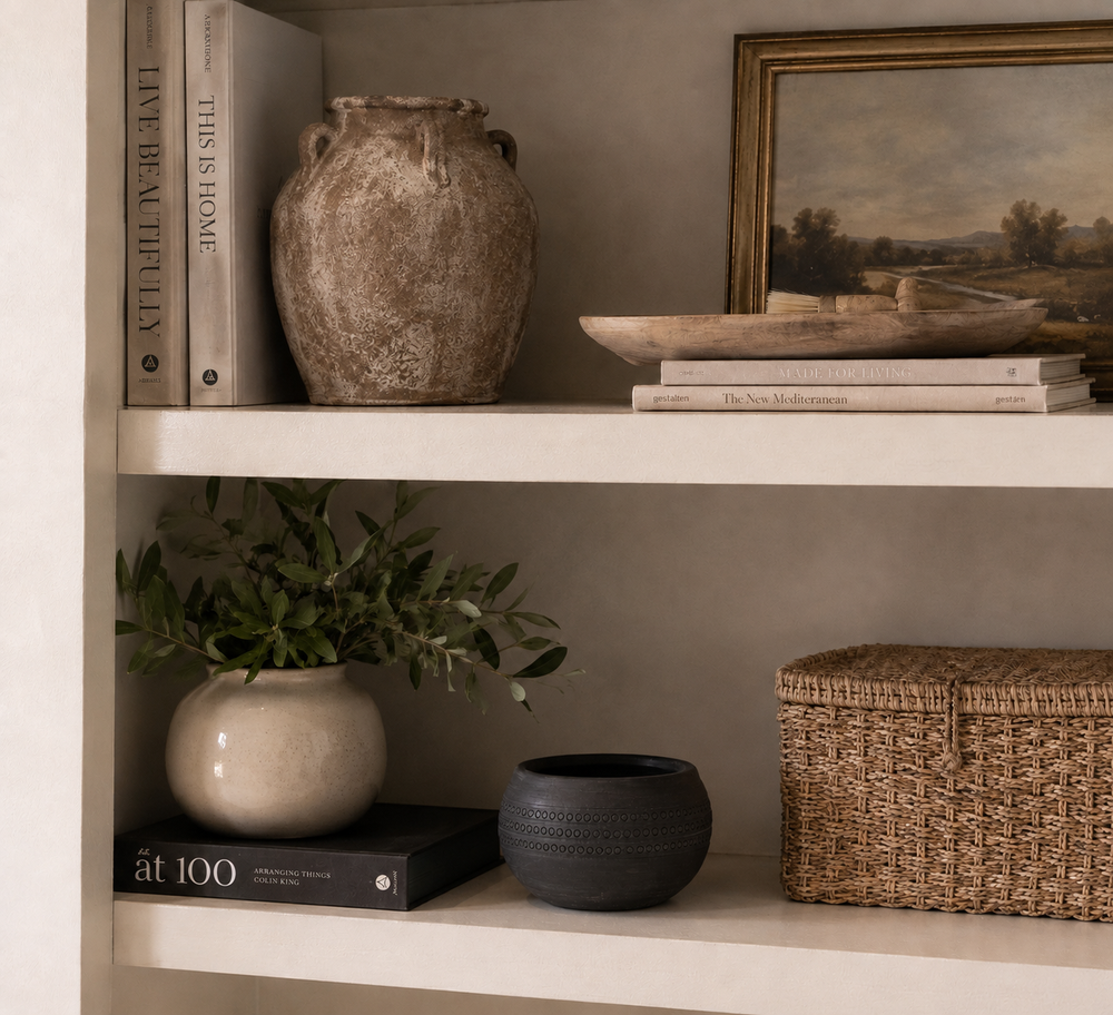 Aged Black Terracotta Bowl